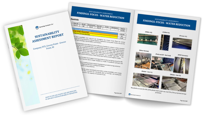 sustainability report cover and inside pages