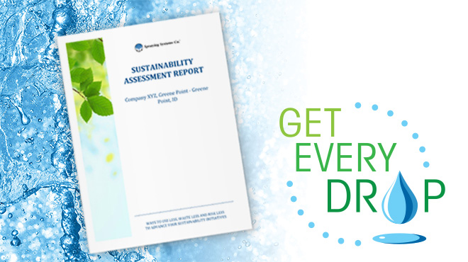 sustainability report with get every drop logo