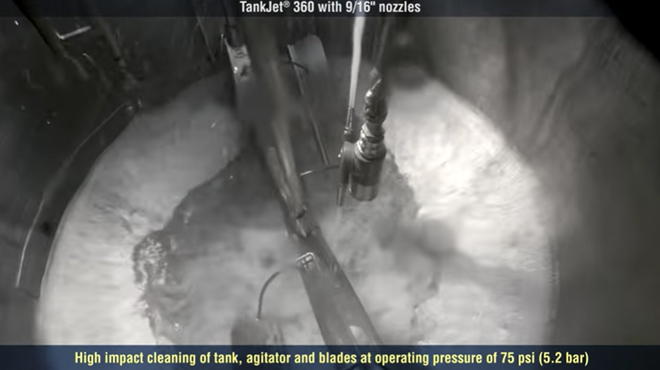 TankJet 360 High Impact cleaning in Mixing tank
